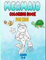 mermaid coloring book for kids ages 2-9