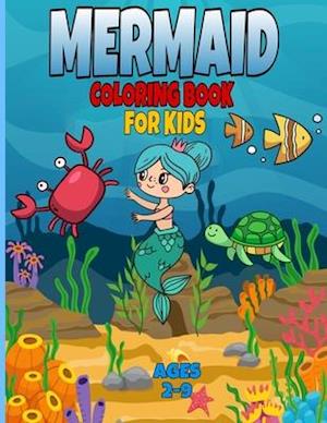 mermaid coloring book for kids ages 2-9