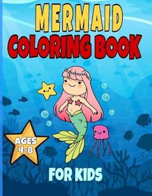 mermaid coloring book for kids ages 4-8