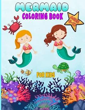 mermaid coloring book for kids ages 6-12