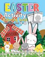 Activity Easter Coloring book for kids age 4-8