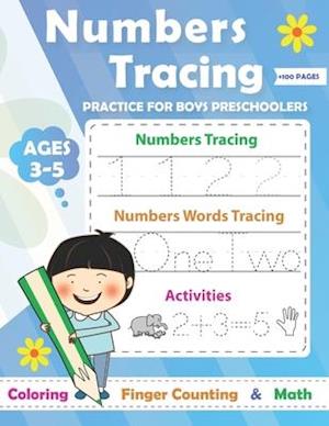 Numbers Tracing practice for boys Preschoolers Ages 3-5