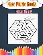 Maze Puzzle Books For Kids Age 4-12