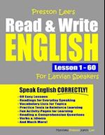 Preston Lee's Read & Write English Lesson 1 - 60 For Latvian Speakers