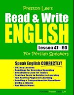 Preston Lee's Read & Write English Lesson 41 - 60 For Persian Speakers