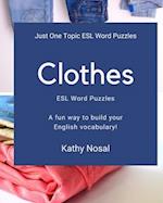 Clothes ESL Word Puzzles