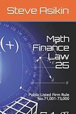 Math Finance Law 25
