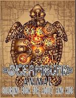 Steampunk Animal Coloring Book For Adult & Kids