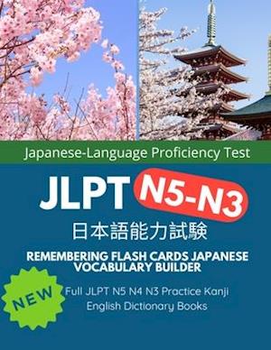 Remembering Flash Cards Japanese Vocabulary Builder Full JLPT N5 N4 N3 Practice Kanji English Dictionary Books