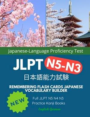 Remembering Flash Cards Japanese Vocabulary Builder Full JLPT N5 N4 N3 Practice Kanji Books English German