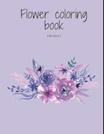 Flower coloring book for adult