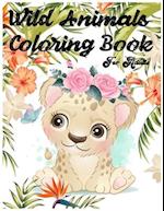 Wild Animals Coloring Book for adults