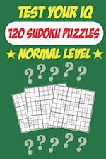 Test Your IQ: 120 Sudoku Puzzles - Normal Level: 62 Pages Book Sudoku Puzzles - Tons of Fun for your Brain! 