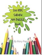 200 Kids Sudoku 4X4 Puzzle Book