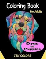 Coloring Book For Adults Dogs and Puppies Zen Colors