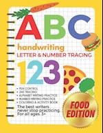 The Big Book of Letter Tracing and Coloring - ABC & 123 Handwriting, Letter & Number Tracing Food Edition
