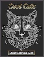 Cool Cats Adult Coloring Book