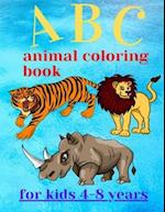 ABC animal coloring book for kids 4-8 years