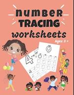 number tracing worksheets Ages 3+