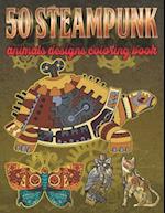 Steampunk Animals Designs Coloring Book