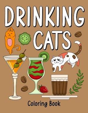 Drinking Cats Coloring Book