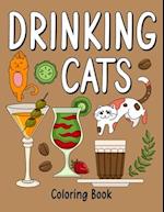 Drinking Cats Coloring Book