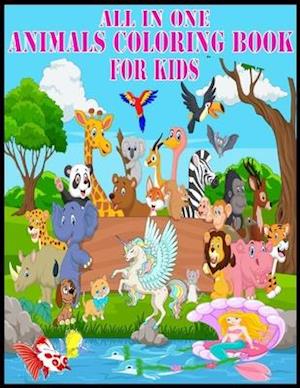 All In One Animals Coloring For Kids.