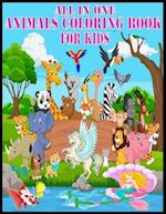 All In One Animals Coloring For Kids.