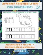 Aprender a escribir letras con los dinosaurios para niños en edad preescolar de 3 a 5 años