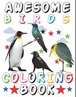 Awesome Birds Coloring Book