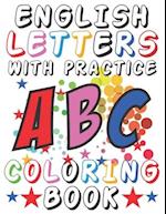 English Letters With Practice Coloring Book