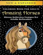 Amazing Horses - Adult Coloring Book