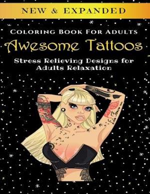 Awesome Tattoos - Adult Coloring Book