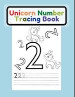 Unicorn Number Tracing Book