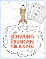 Schwungübungen für Jungen ab 4 Jahren, Schwungübungsbuch zur Vorbereitung auf die Vorschule und den Kindergarten