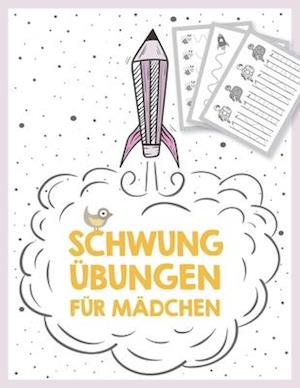 Schwungübungen für Mädchen ab 4 Jahren, Schwungübungsbuch zur Vorbereitung auf die Vorschule und den Kindergarten