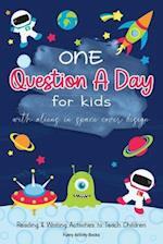 One Question a Day for Kids with Aliens in Space Cover Design