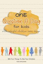 One Question a Day for Kids with Colorful Children Cover Design