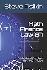 Math Finance Law 27
