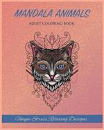 Animal Mandalas Adult Coloring Book