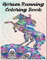 horses running coloring books