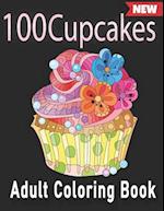 100 Cupcakes Adult Coloring Book