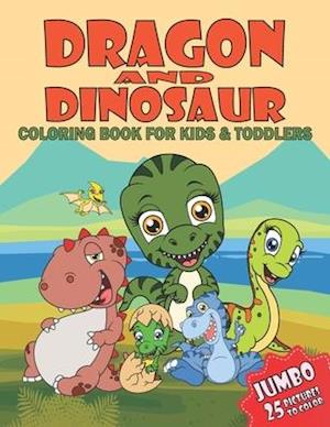 Jumbo Dragon And Dinosaur Coloring Book