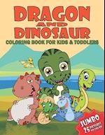 Jumbo Dragon And Dinosaur Coloring Book