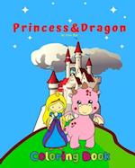 Princess And Dragon Coloring Book