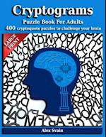 Cryptograms Puzzle Book for Adults