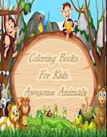 Coloring Books For Kids Awesome Animals