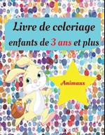 Livre de coloriage enfants de 3 ans et plus animaux