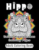 Hippo Adult Coloring Book