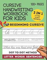 Cursive Handwriting Workbook For Kids